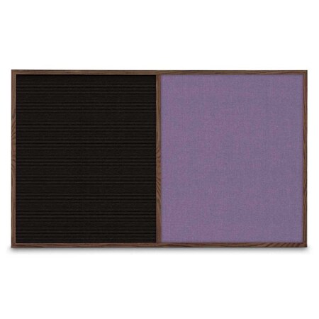 United Visual Products Sliding Door Indoor Enclosed Corkboard, 3 UV9000ACSH-BLACK-CINNABA